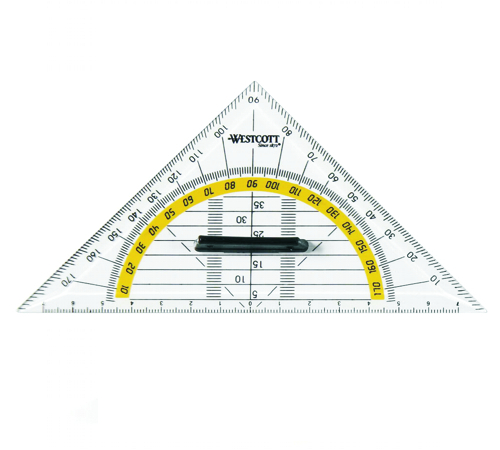 WESTCOTT Geodreieck 16 cm mit Griff