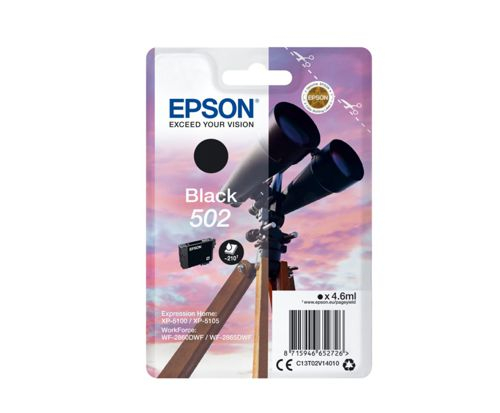 Epson 502 (C13T02V14010) Tintenpatrone original, Black original
