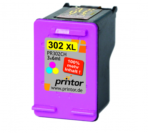 kompatibel zu HP 302 XL F6U67AE color