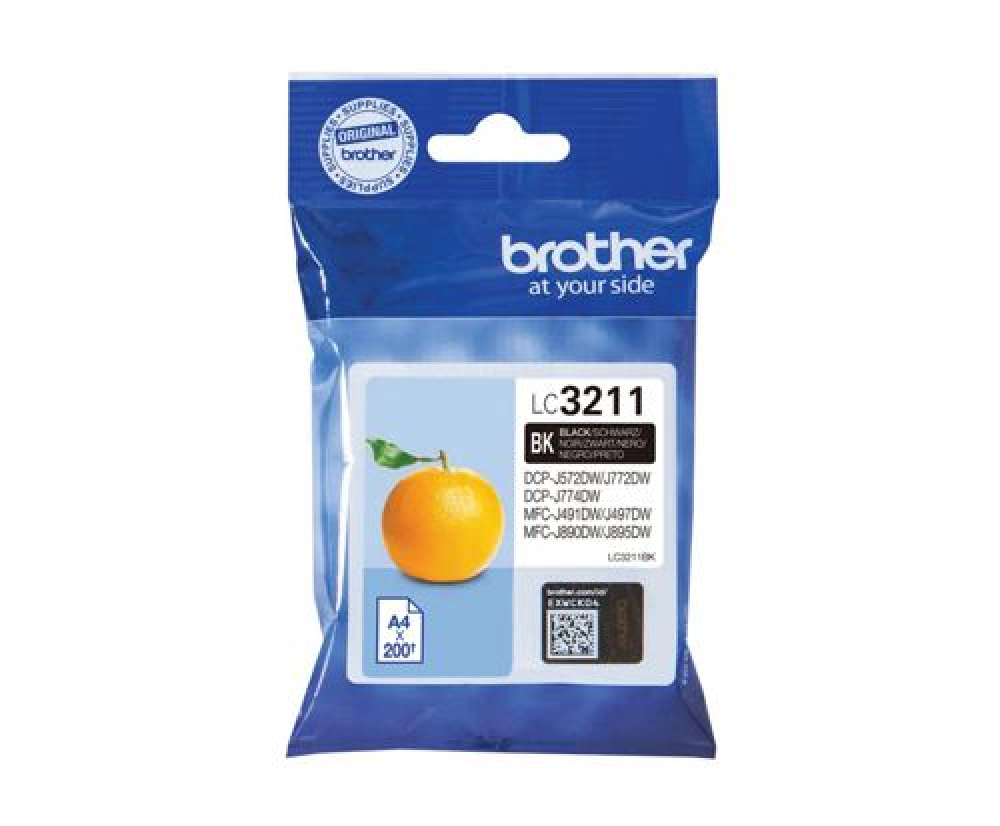 Brother LC-3211BK (LC3211BK) intenpatrone original. Schwarz original